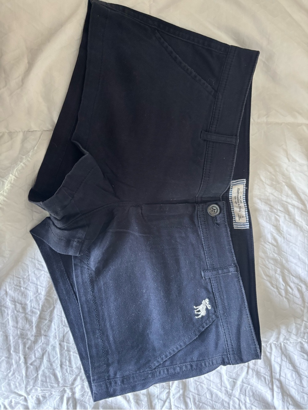 Abercrombie & Fitch Navy Women's Slim Shorts